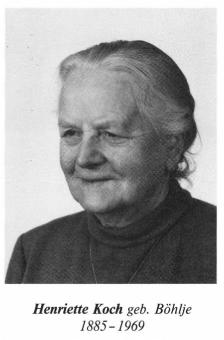 Henriette Koch geb Böhlje 1885 1969